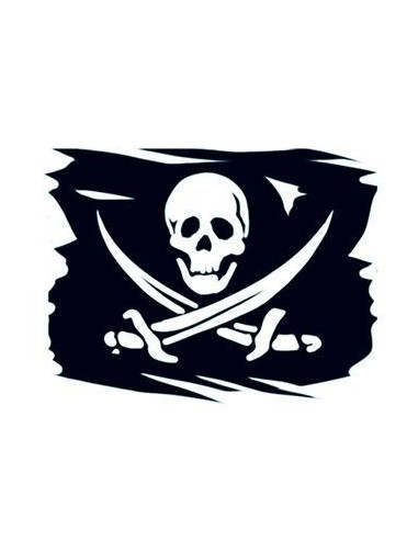 Pirátska vlajka - nalepovacie tetovanie